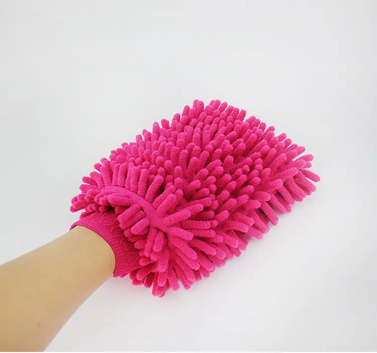 Waterproof Auto Microfiber Chenille Cleaning Car Wash Mitt Microfiber Car Care Mitt Chenille Clean Gloves for car