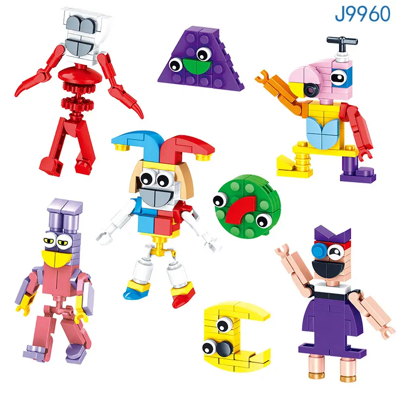 The Amazing Digital Circus Monster Pomni Jax Caine Gangle MOC Bricks Building Block Educational Toy Set for Kids J9960
