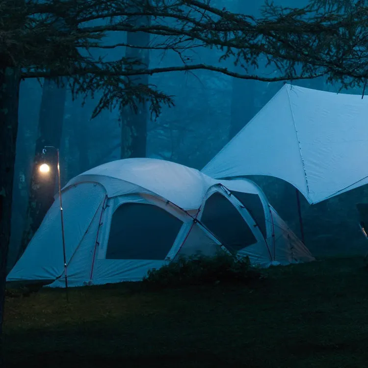 Glamping Familien camping zelt geodätisches Kuppel zelt 6-8 Personen großes Camping verbinden Tunnel camping zelt mit Baldachin