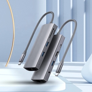 9 in 1 USB C Hub 3.5mm porta Gigabit Lan SD Card Reader due USB 3.0 100W alimentatore HDMI 4K adattatore per computer portatili - Product Image 2