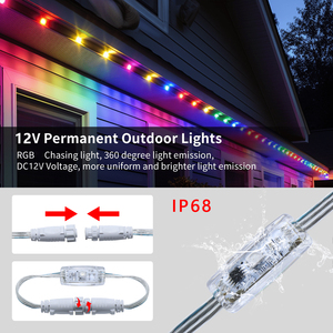 Pixel impermeabile esterno LED luce di controllo per la costruzione del paesaggio luci di natale in PVC Smart Luces De Navidad permanente - Product Image 2
