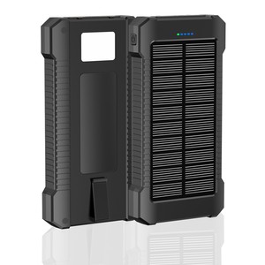 10000mAh <strong>High</strong> Capacity Solar Power Bank Portable Micro USB <strong>Input</strong> Double USB <strong>Output</strong> Fast Charging <strong>Speed</strong> ABS Material LED - Product Image 2
