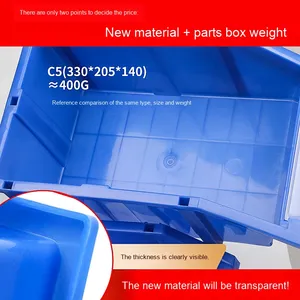 Đa có kích thước dày nhựa hộp lưu trữ, hội thảo phần cứng cửa hàng hộp lưu trữ, Stackable và treo kệ công cụ thành phần lưu trữ - Product Image 5