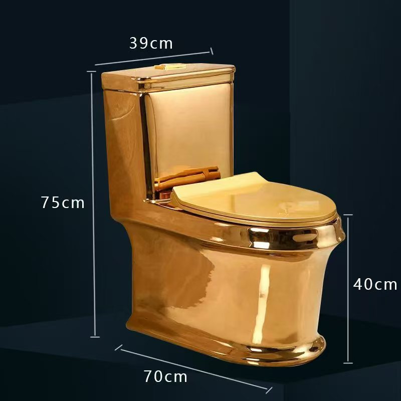 Toilette en or pur de type F, espacement des trous de 300 mm