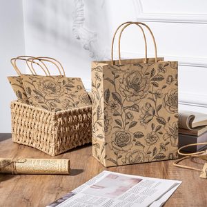 Kh hoa giấy kraft túi quà tặng hoa màu đen thiết kế cho sinh nhật, em bé tắm, kỳ nghỉ, gói quà bên - Product Image 5