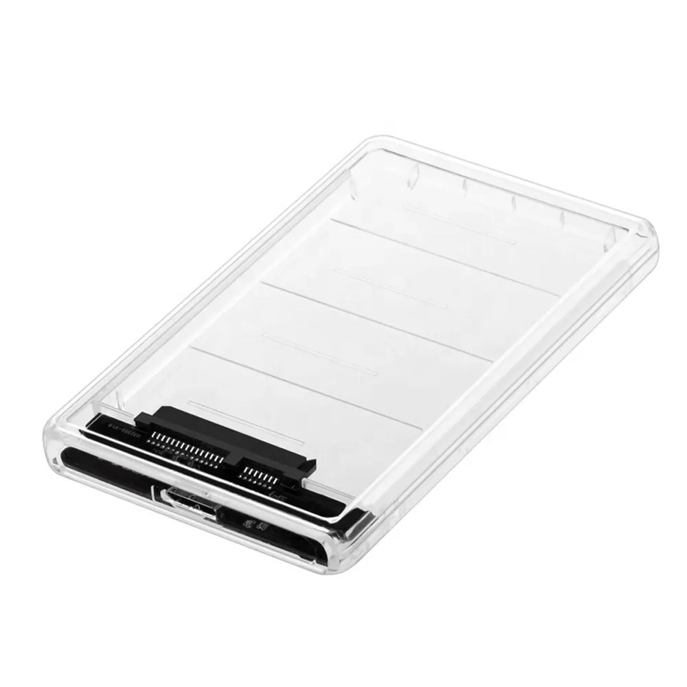 Transparent Hdd Case 2.5 Inch Usb3.0 To Sata 3.0 Tool Free 5 Gbps Support 2tb Uasp Protocol Hard Drive Enclosure