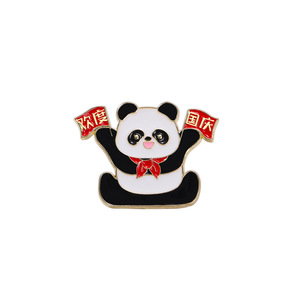 2D 3D bunte Panda Pins Günstige Hersteller Kleidung Abzeichen mit Email lier technik Quadrat Rechteck verschiedene Muster - Product Image 6
