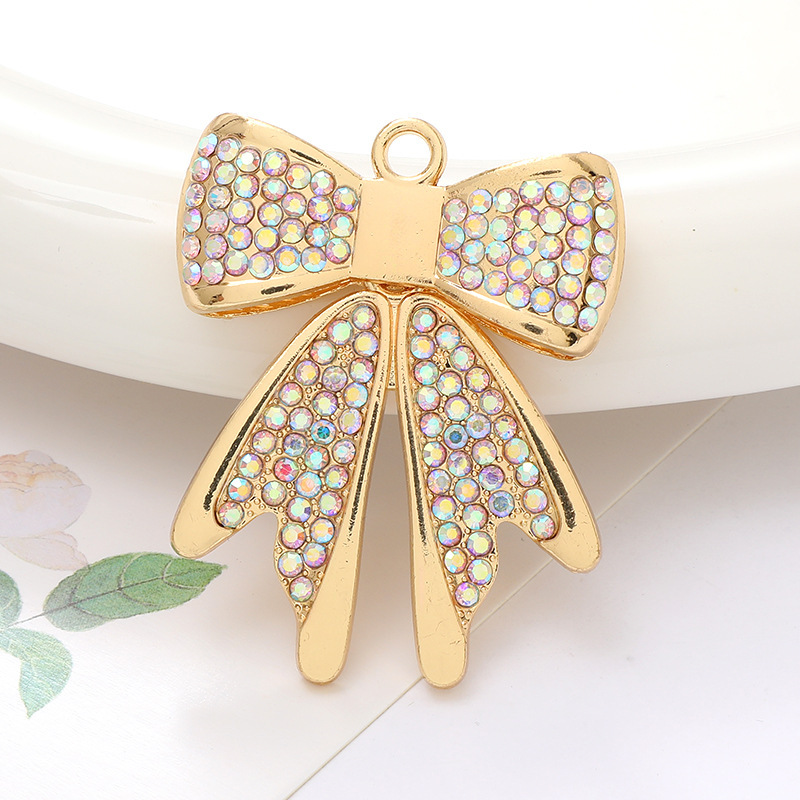 D3102 full diamond bow gold bottom ab