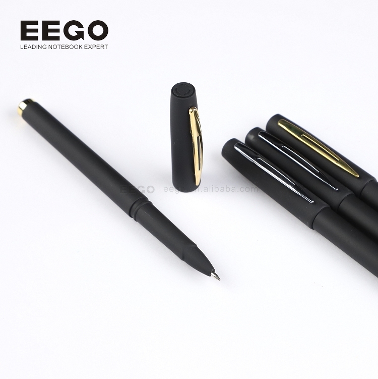 Black pen with gold clip