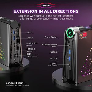 Customize the <strong>case</strong> with a logo New Arrive AMR5 Mini <strong>Pc</strong> AMD R7 5800U Gaming Mini <strong>PC</strong> M.2 NVME 16GB RAM 512 SSD WIFI 6 Computer - Product Image 3