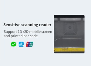 QR <strong>Code</strong> and <strong>Code</strong> 128 Barcodes 32bit Desktop Omnidirectional Barcode Scanner Supermarket Table Top Barcode Scanner - Product Image 6