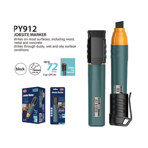 BEIFA PY912 Breite Meißels pitze 12mm Schwarz Wasserdicht und Permanent Board Tips Schnellt rockn ender Baustellen marker - Product Image 1