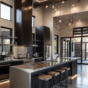 Dijual desain Barndominium Modern menakjubkan kabinet dapur dengan pulau cantik - Product Image 1