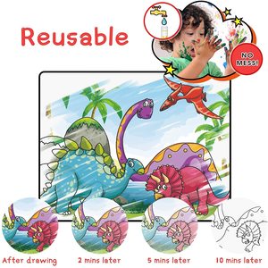 免费样品黑色儿童绘图本独角兽着色填充光儿童涂鸦水画绘图本 - Product Image 5
