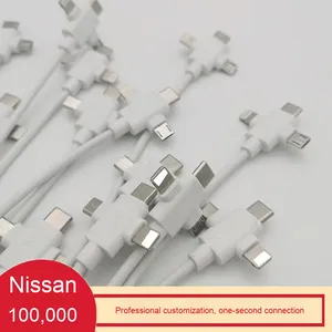 สายชาร์จ3-in-1 PVC Type-C USB ใช้ได้กับ Apple Huawei Android สำหรับการค้าต่างประเทศ - Product Image 2