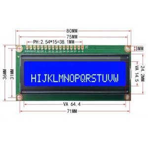 Carattere bianco della lampadina blu grafica dei punti di diymsuits 1602 del modulo 5V IIC I2C 16x2 per Arduino