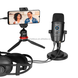 Bo Ya BY-PM500 Desktop USB Microphone Mic 24 Bit/48 kHz Resolution Latency-free <strong>Monitoring</strong> &amp; Muting <strong>Function</strong> &amp; Desktop Stand - Product Image 1