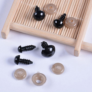 100Pcs 6-12mm DIY בובת עיניים שחור פלסטיק מלאכות בטיחות עיני דובון רך צעצוע בעלי החיים בובת DIY אביזרים
