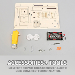 Diy Electric Biped Walking Robot Modellbau sätze Physikalische Wissenschaft Experiment Material paket Holz roboter Spielzeug für Kinder - Product Image 4