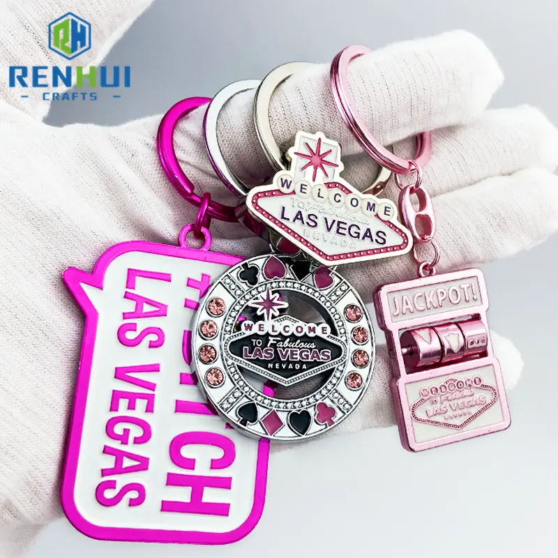 Bán buôn tùy chỉnh llaveros de kim loại phụ kiện cá nhân cứng mềm men Logo Keyring lưu niệm móc khóa