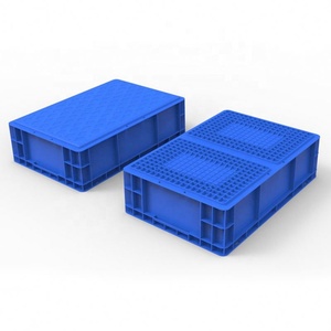 Caja de palés reutilizable bloqueable de HDPE de alta resistencia, cajas plegables apilables de plástico plano sólido de gran tamaño para almacenamiento multiusos - Product Image 2