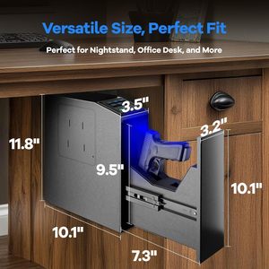 ปืนเลื่อนแบบไบโอเมตริกซ์ปลอดภัยสำหรับปืนพกที่ใช้สำหรับตั้งตอนกลางคืนโต๊ะข้างเตียง - Product Image 6