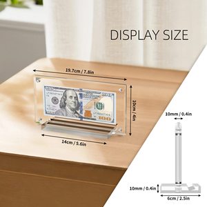 Bán buôn Chất lượng cao không thấm nước Acrylic chủ thẻ tiền tệ vé hóa đơn hiển thị bảo vệ trường hợp cho người thu gom - Product Image 6