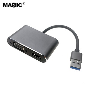 3 in 1 <strong>Usb</strong> 2.0 3.0 to <strong>Hdmi</strong> Vga Audio <strong>Adapter</strong> Cable Usb3.0 Multiport Display 1080p Audio Video Hub <strong>Adapter</strong> Converter