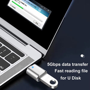 Wholesale <strong>USB</strong> <strong>C</strong> <strong>Adapter</strong> <strong>Type</strong> <strong>C</strong> Male to Female OTG Converter LED Breathing Light Metal <strong>USB</strong> <strong>3.1</strong> DC <strong>Output</strong> - Product Image 2