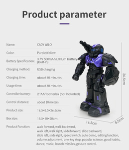 Популярный JJRC R20 инфракрасный датчик 2,4 г беспроводной пульт дистанционного управления Программирование робота игрушки модель мальчика со звуком и светом Игрушки Роботы - Product Image 6