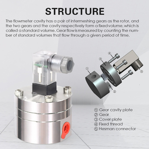 High Precision <strong>Flowmeter</strong> Sensor Anti-corrosion High-temperature Resistant High Viscosity Fluid Micro Gear Flow Meter RS485