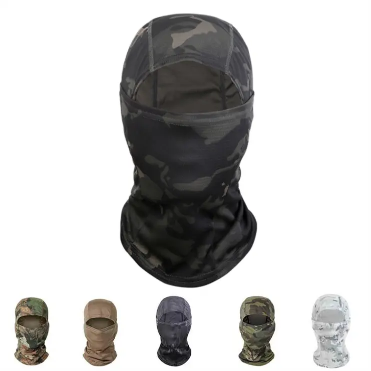 Vente chaude hiver chaud concepteur tricoté bonnet visage couverture chapeau extérieur coupe-vent Sniper Gang néon Ski masque 3 trous cagoule