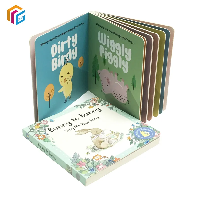 Atacado Custom Printing Round Corner Matte Laminado Board Books Para Crianças Educação Story Book