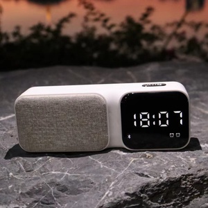 Reloj despertador digital con conexión inteligente, altavoz inalámbrico, subwoofer, AUX, entrada de audio, altavoz inalámbrico, radio - Product Image 6