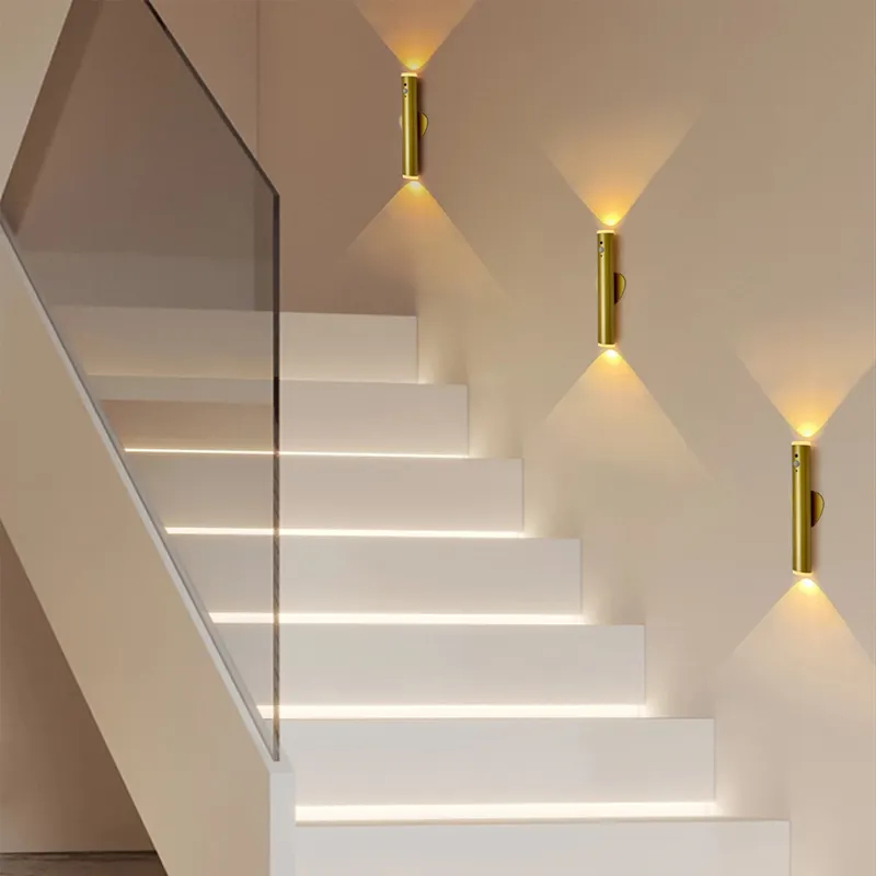 Lampu Dinding modern dapat diisi ulang usb, lampu dinding magnetik kontrol sentuh yang dapat diisi ulang