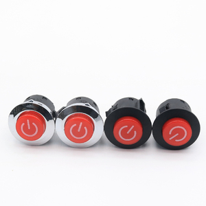 Yüksek kalite 22mm plastik düğme anahtarı 12/24V LED güç lambası anlık düğme anahtarı - Product Image 4