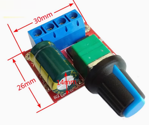 ミニDC5AモーターPWMスピードコントローラー3V-35VスピードコントロールスイッチLED調光器 - Product Image 5