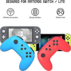Controlador inalámbrico antideslizante de 1 par con motor de vibración y función de despertador para Joystick de consola de interruptor - Product Image 3
