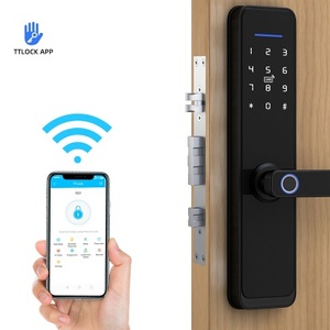Smart Home Hotel Türschloss mit WIFI Finger abdruck Digitale Tastatur Touchscreen Fernbedienung Cloud-Speicher optionen über App - Product Image 4