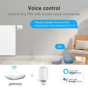 Ledeast WKF400A ZigBee thermostatic วาล์วหม้อน้ำเข้ากันได้กับ Alexa Google Home ควบคุมอุณหภูมิความร้อน - Product Image 3