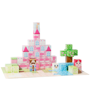 Juego de rompecabezas de cubo de bloque magnético modelo 3D juguete educativo para niños hecho de plástico - Product Image 2