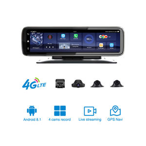 12 Inch Touch Screen <strong>Android</strong> 4CHs Car <strong>Camera</strong> ADAS WIFI GPS Navigation Rearview Mirror Car Video Fleet Management Monitoring - Product Image 2