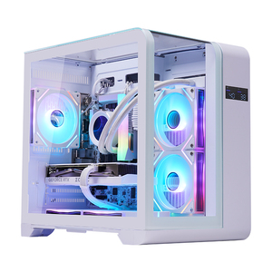 Schermo LCD integrato in vetro curvo MicroATX a metà torre eSport telaio con effetto di illuminazione panoramica custodia per Computer Desktop - Product Image 2