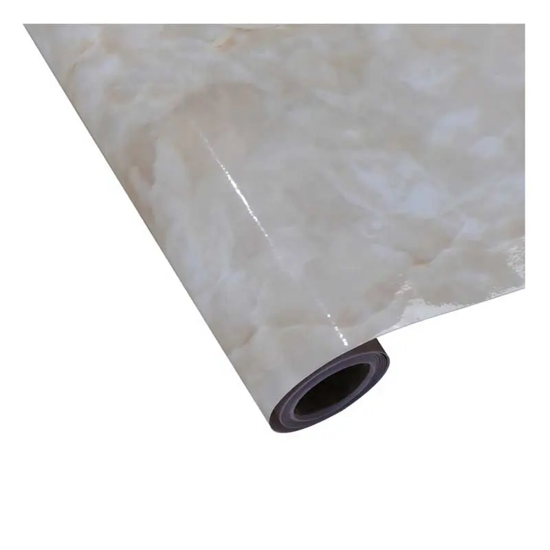 Papel de pared de mármol brillante Peel and Stick Gabinete de cocina Restauración de muebles Papel tapiz grueso PVC Fácil de quitar Upg