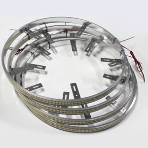 ユニバーサルカー用17インチ複列超高輝度LEDライトストリップホワイトホイールリングライトキット - Product Image 2