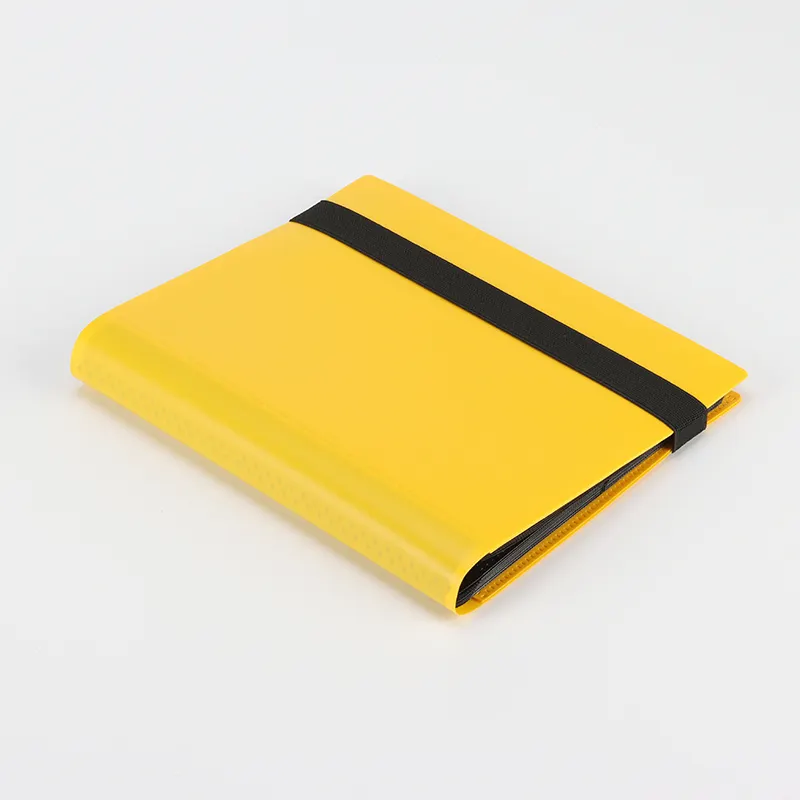 Hot Selling 4-Pocket PP Trading Card Albums 160 Standard Sized Cards Protector Sleeves with Rubber Band Straps