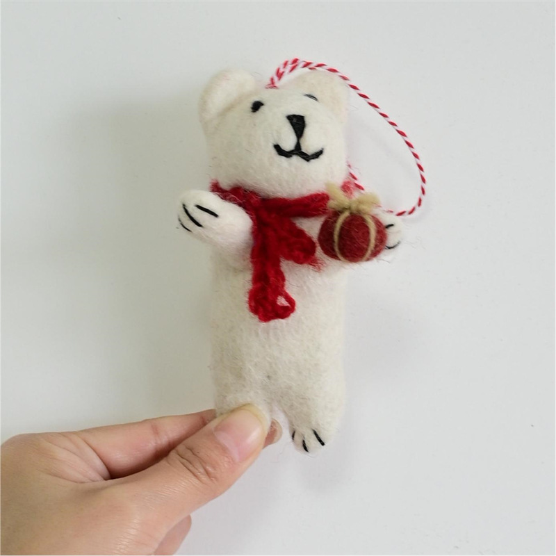 Prenez le cadeau ours blanc-11cm
