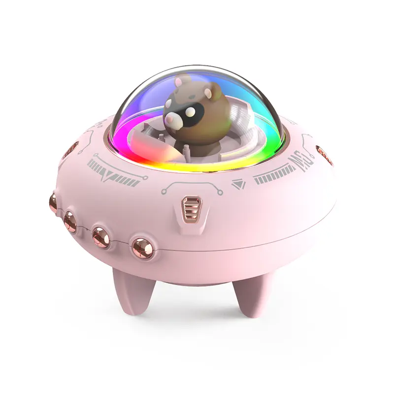 Latest Wireless UFO Speaker with LED Colorful Lights interstellar Bluetooth bear Speakers for Party Christmas
