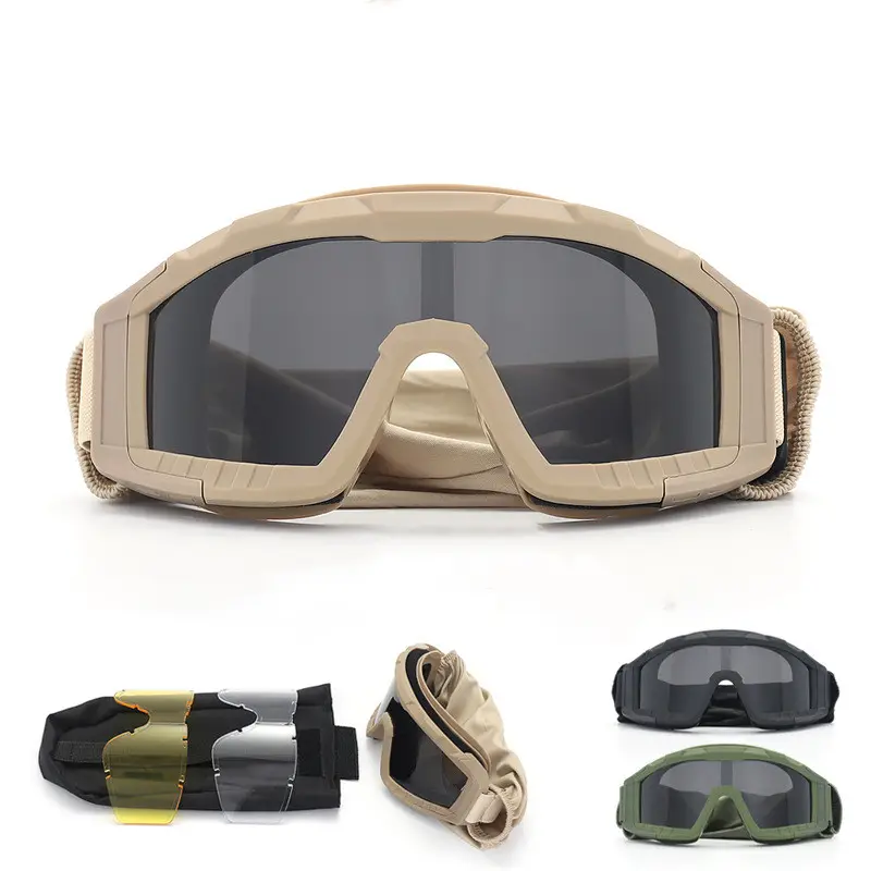 Lunettes tactiques standard de protection anti-impact du désert lunettes de tir balistique lunettes de sport CS lunettes tactiques