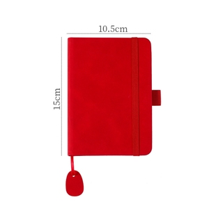 In pelle rossa rilegato B6 tascabile diario libro Mini taccuino personalizzato con chiusura elastica porta penna e segnalibro A6 quaderno - Product Image 1